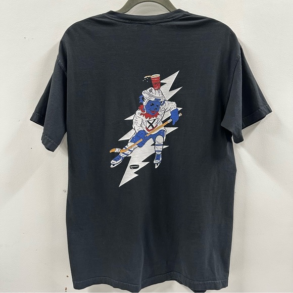 Old Row Tampa Bay Lightning Dancing Bear Grateful Dead Graphic Pocket Tee - Picture 5 of 7